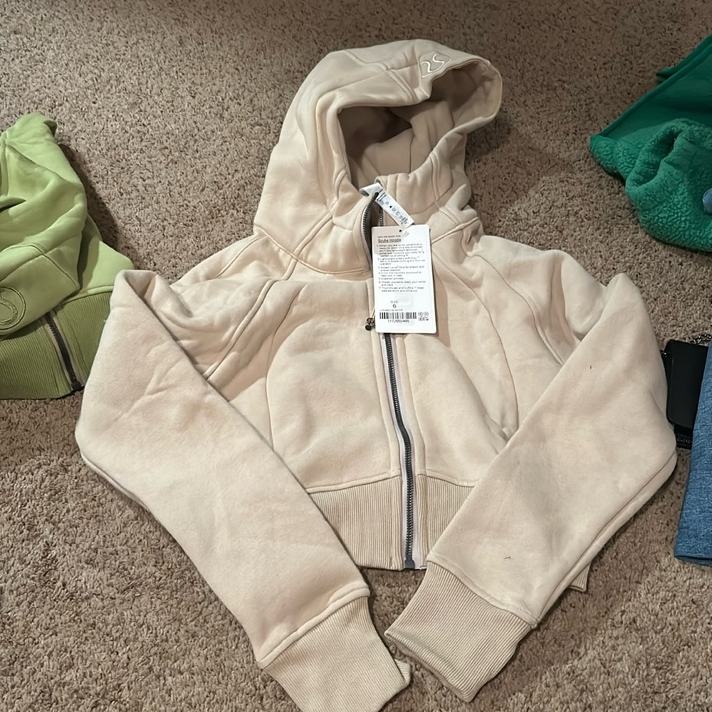 Tan cropped hoodie